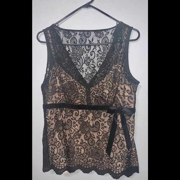 Ann Taylor Loft Black Lace Top - NWT - Picture 1 of 3